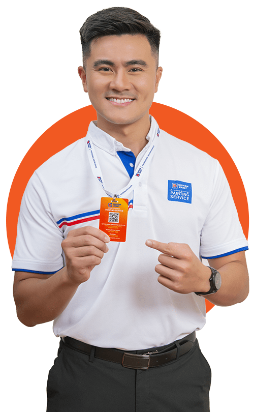 Nippon Paint Manager holding an id.