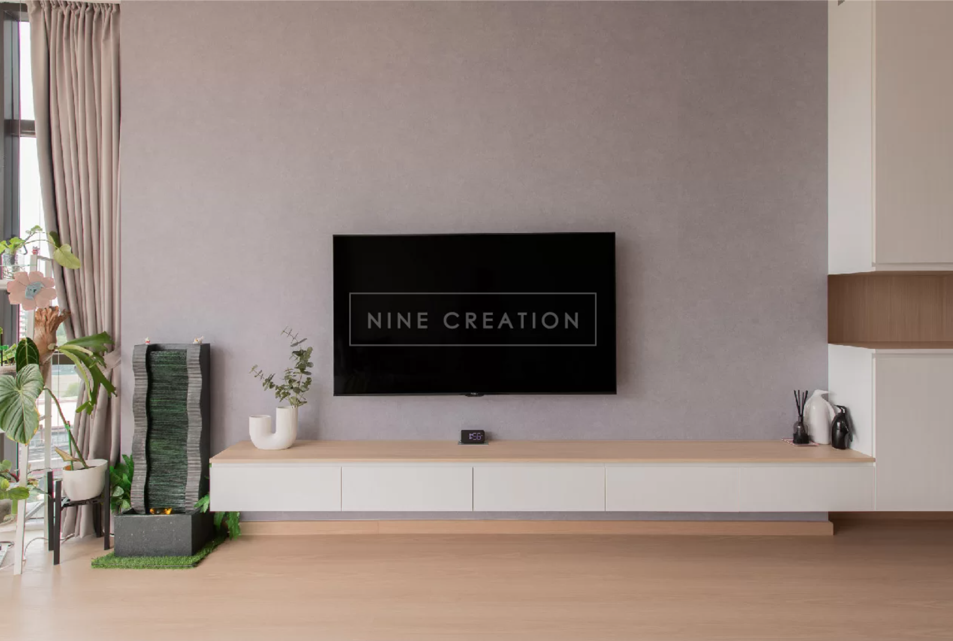 Minimalist TV Feature Wall By 9creation