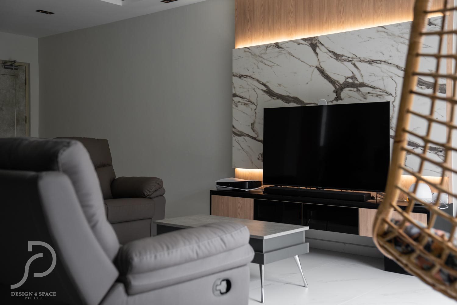 Marble TV Feature Wall By Design 4 Space