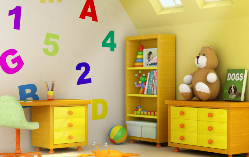 Baby Boy Room Ideas - Alphabets and Numbers