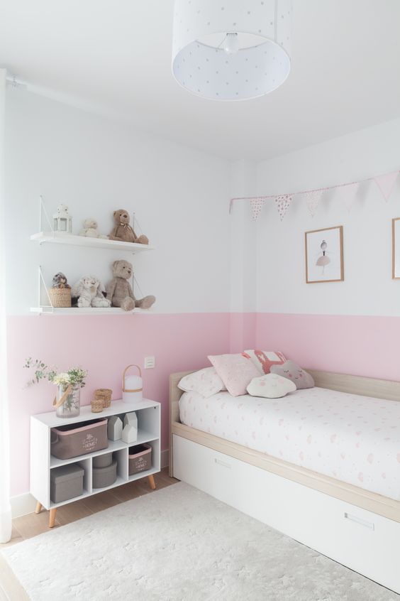 Baby Pink and White bedroom