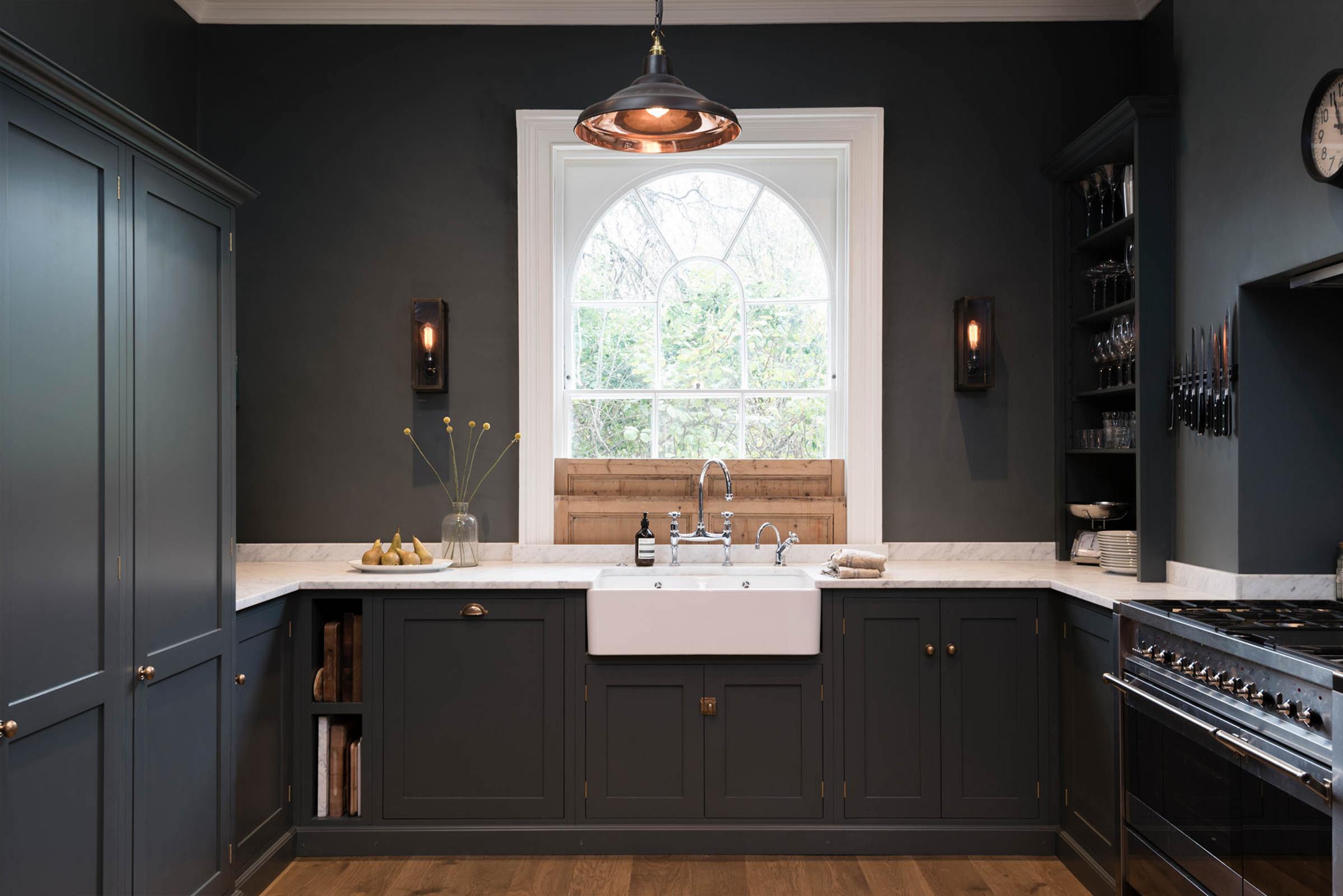 Black coloured kitchen