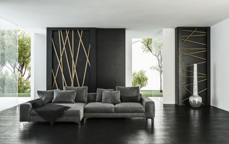 Contemporary Living Room Design with Stylish Hall Colour Combination-saigonsouth.com.vn