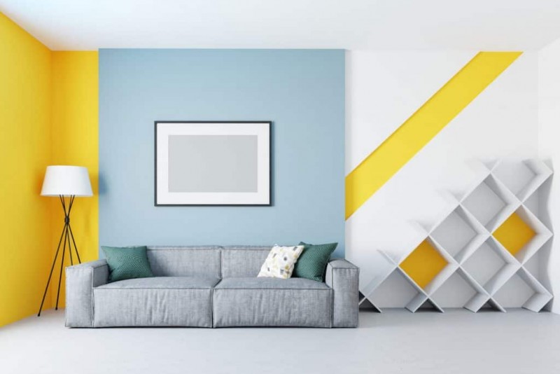 Wall two colour combination deals for living room