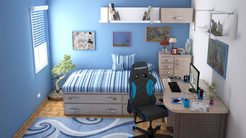Gaming Room Paint Ideas - Cool Blue