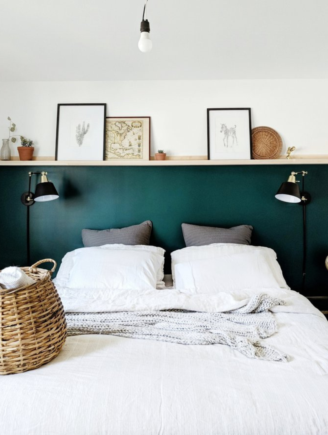 Forest Green and Cream bedroom