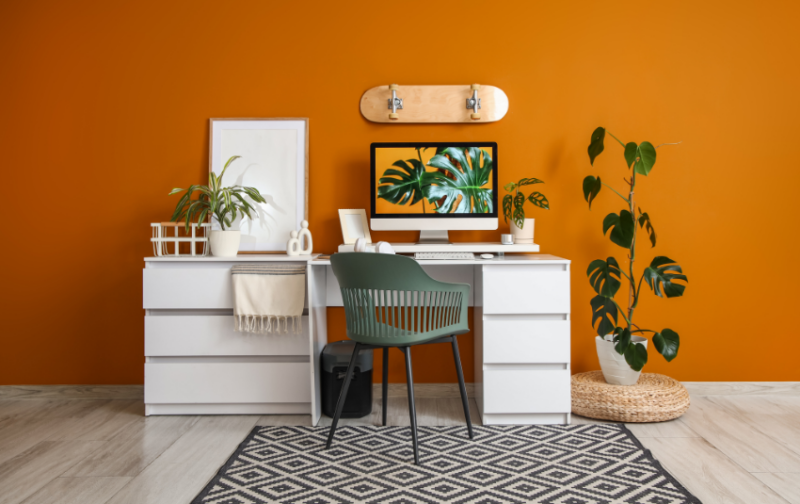 Gaming Room Paint Ideas - Burnt Orange