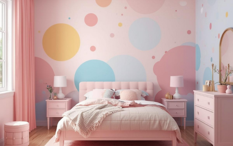 Geometric Wall Paint - Circles Wall Paint Design