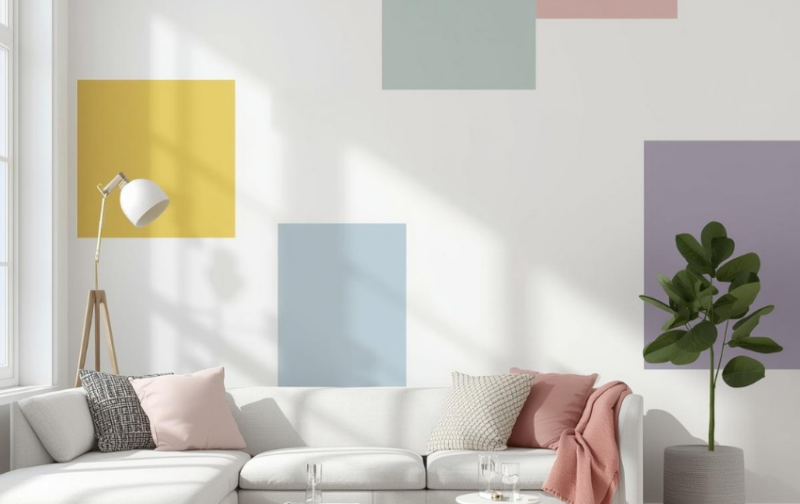 Geometric Wall Paint - Rectangle Wall Paint Design