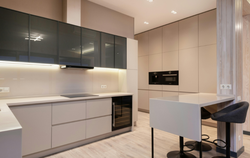 Kitchen Cabinet Color Trends - Taupe Harmony