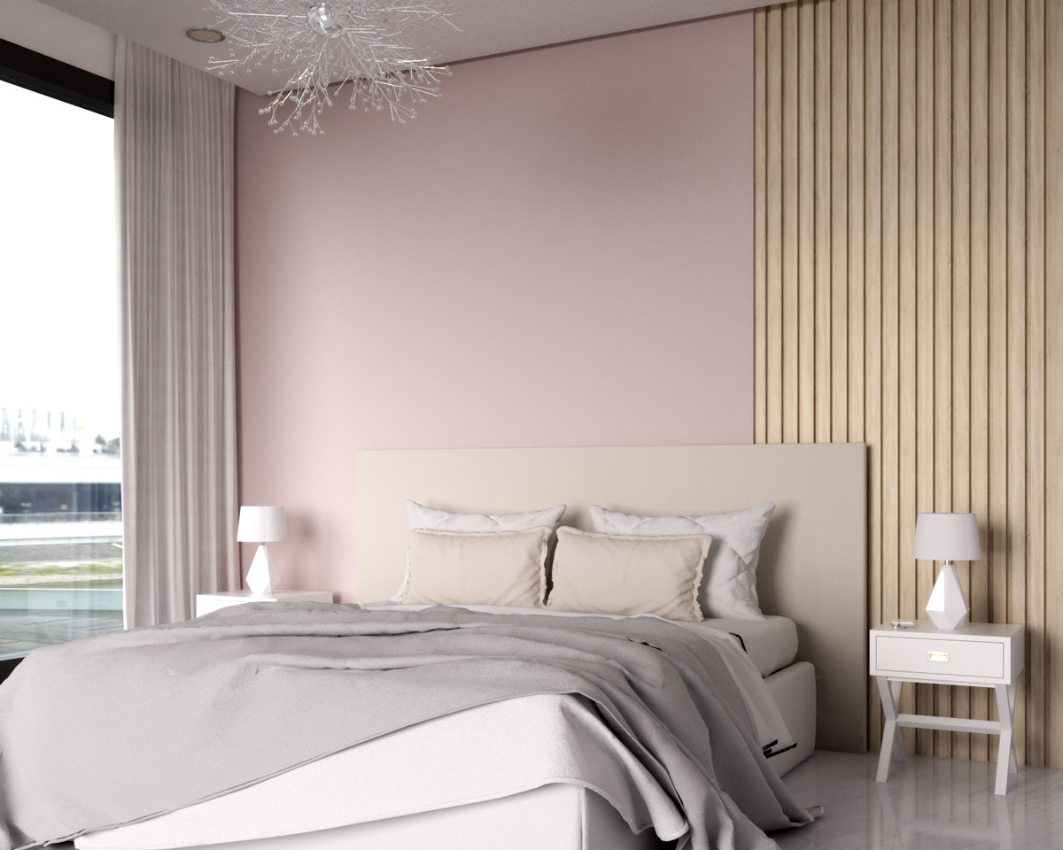 pink-room-with-a-wooden-feature-wall