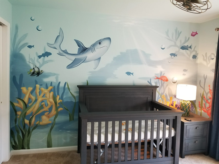 Baby room wall sales painting