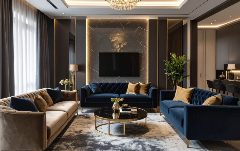 TV Feature Wall Design - Modern Luxury