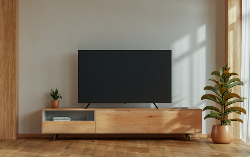 TV Feature Wall Design - Sleek Minimalist
