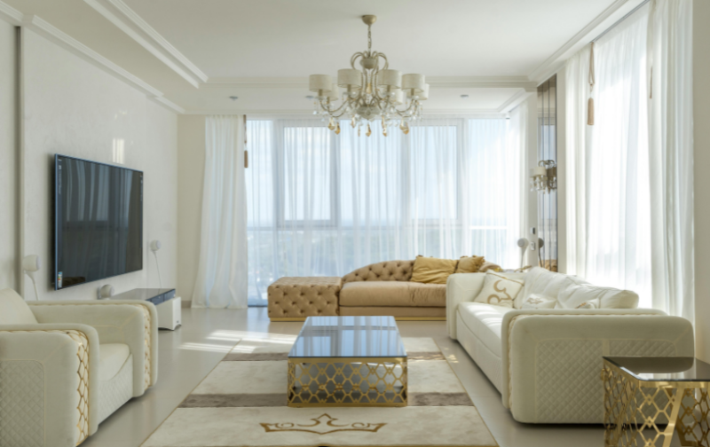 TV Feature Wall Design - Victorian Elegance